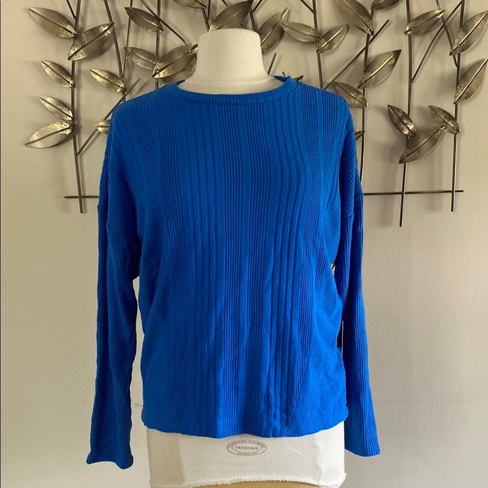 Simply Vera Vera Wang Blue Long Sleeve Tee